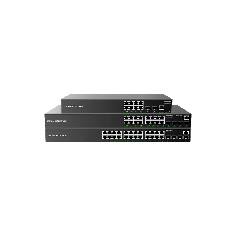 Grandstream GWN7802P Enterprise L2 16 port Managed GbE PoE+ Switch - 240W