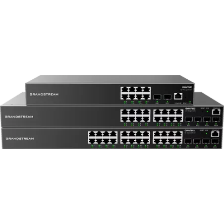 Grandstream GWN7802P Enterprise L2 16 port Managed GbE PoE+ Switch - 240W