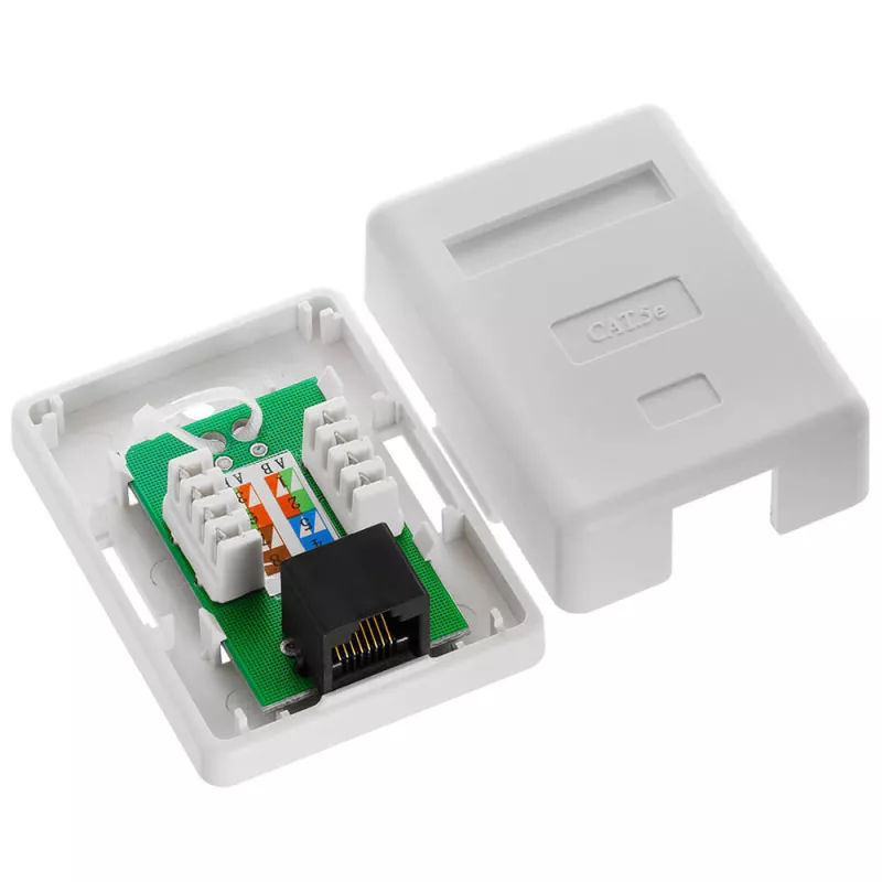 CAT5 Wall Box - Single RJ45