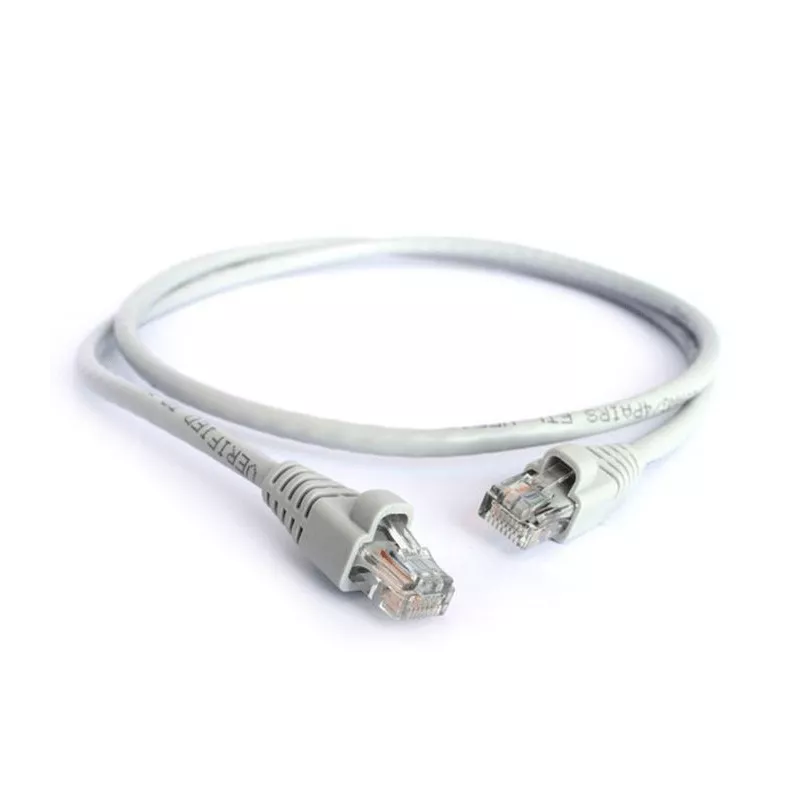 Acconet CAT5e UTP Flylead, 10 Meter, Straight (T568B) Stranded Cable, Moulded Boots and Plugs, Grey