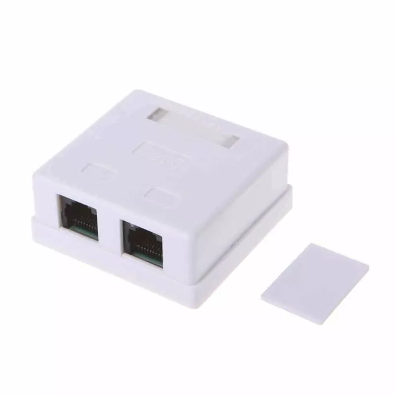 CAT6 Wall Box - Dual RJ45