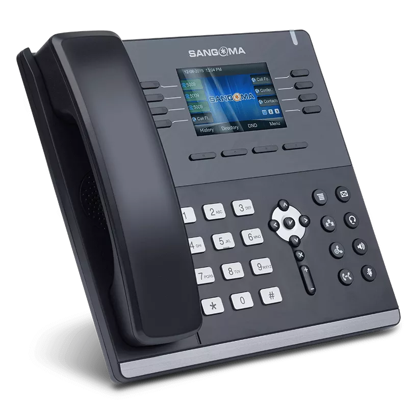 Sangoma - IP Phone S505 Mid Level Phone, 3.5 Inch Color screen, 35 Programable softkeys, 4 x VoIP ac