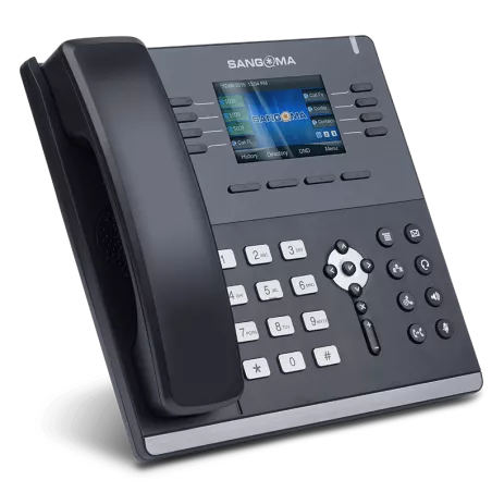 Sangoma - IP Phone S505 Mid Level Phone, 3.5 Inch Color screen, 35 Programable softkeys, 4 x VoIP ac