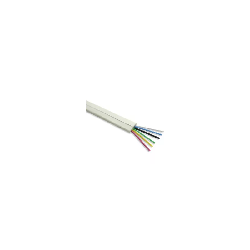 2 Pair Ivory Flat Modular Cable for RJ11 Connectors, 4 Wire