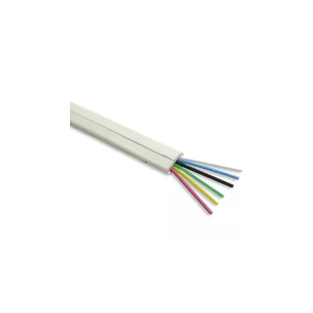 2 Pair Ivory Flat Modular Cable for RJ11 Connectors, 4 Wire