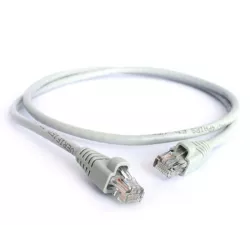 Acconet CAT5e UTP Flylead, 0.5 Meter, Straight (T568B) Stranded Cable, Moulded Boots and Plugs, Grey