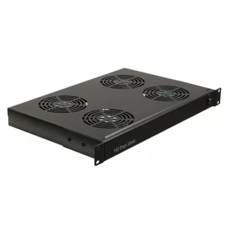 Acconet Fan Unit, 4 Fans, 1U, Black, Power Switch, C14 Power Connector, Power cable not incl.