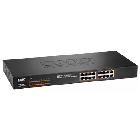 SMC Networks 16-port 10/100 Unmanaged PoE Switch, rack-mountable, 200W