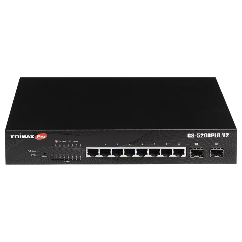 Edimax 10 Port GB PoE+ Websmart Switch with 2 SFP Slots - MiRO Distribution