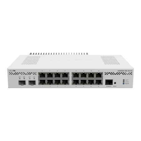 MikroTik CCR2004-16G-2S+PC, 16 x 1GB Ethernet ports, 2 x 10G SFP+, 1 x RJ45 Serial console port