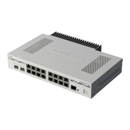 MikroTik CCR2004-16G-2S+PC, 16 x 1GB Ethernet ports, 2 x 10G SFP+, 1 x RJ45 Serial console port