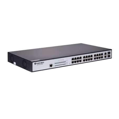 BDCOM 26-Port 10/100 POE switch (24 POE ports, 2 x 1000Mbps Combo ports)